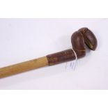 Dunhill, London, an early 20th Century Dunhill walking cane, with pipe case pommel,