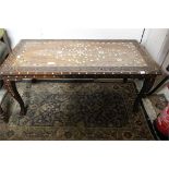 An Anglo Indian inlaid coffee table