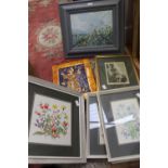 Patience Arnold, four framed and glazed watercolours, with three further pictures (seven pictures,