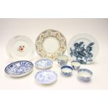 Group of English ceramics including Wedgwood black and white saucer, Spode cup and saucer,