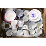 A collection of John Wesley and Methodist commemorative mugs and beakers,