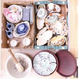 A large quantity of Sylvac pebble dishes and bowls, wood cased Chinese serving dish, Oriental bowls,