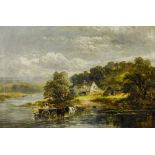 George Turner (British, 1843-1910), 'The Trent at Ingleby', signed l.r.