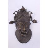 A bronze Nigerian mask,