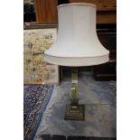 ****Ex Luddington Manor****A late 19th Century onyx and metal oil lamp base,