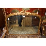 A 19th Century giltwood overmantle mirror