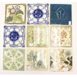 Nine Victorian/Edwardian tile