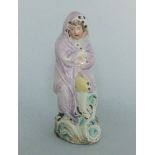 A small Staffordshire Pottery Figure of Winter Circa 1820 Size - 11.