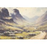 Warren Williams (Welsh, 1863-1941), 'The Pass of Glencoe, looking towards Glencoe',