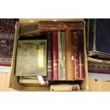 Assorted leather bound 19th century books etc,