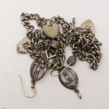 A group of silver jewellery,