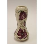 A Moorcroft vase in chocolate cosmos pattern, 1st quality vase in unusual colourway,