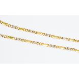 An 18ct gold figaro link necklace, approx length 20'', with an approx weight of 25.