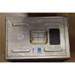 British Airways metal food container containing various items of memorabilia from Concorde.