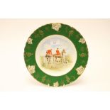 A Royal Crown Derby hunting scene plate, transfer printed and hand finished, diameter,