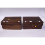 A pair of writing boxes