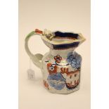 ****Ex Luddington Manor****19th Century ironstone jug, with woven Dragon handle,