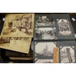 One box containing various photograph albums,