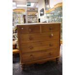 A 19th Century pine chest of drawers,