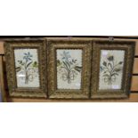 ****Ex Luddington Manor****Three silk embroidered framed pictures,