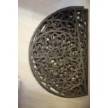 ****Ex Luddington Manor****Three cast iron door mats, of semi-circular form,