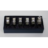 A boxed set of six Sheffield 2003 napkin rings, 2.