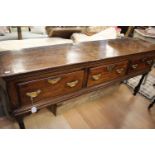 ****Ex Luddington Manor****A George II oak joined dresser base, circa 1740,