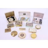 A Kigu boxed compact set, Stratton boxed sets (2), musical compacts (4),