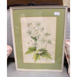 ****Ex Luddington Manor****Sheila Summers, 1981, garden flowers, watercolour, painted wood frame,