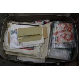 Suitcase containing a large quantity of GB definitives, mint blocks, Swedish issues,