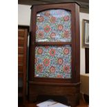 A single door mahogany side cabinet, 116cm high, 63cm wide,