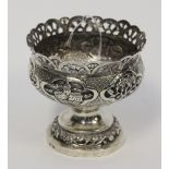 An 18th Century Russian silver ogee shaped bowl on stand,