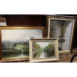 Three oils on canvas by various artists J Cooper-Blakeley,