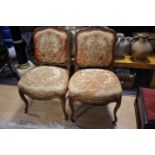 ****Ex Luddington Manor****A pair of 19th Century carved walnut single chairs,