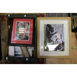 A good collection of assorted motorcycle and other racing autographs to include: Valentino Rossi,