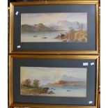 William Henry Earp a pair of watercolours,