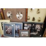 ****Ex Luddington Manor****Eight various sepia country house photographs, various framed sizes,