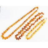 Three Baltic amber style necklaces (3)