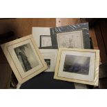 One box of antiquarian maps and bookplates,