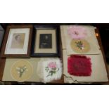 A collection of paintings on silk by Dorothy Pile (of Piles Isinglass Company) late 19th or early
