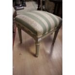 ****Ex Luddington Manor****A 19th Century green painted wooden stool,