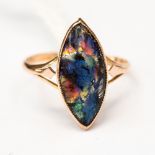 9ct gold composite opal ring