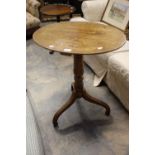 ****Ex Luddington Manor****A 19th Century faded mahogany oval wine table, raised on a tripod base,