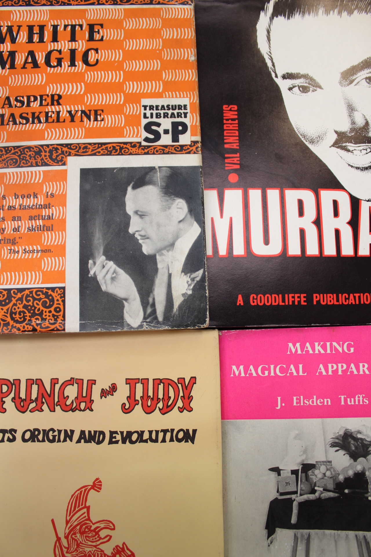 One box of books magic related to include 'Murray By Val Andrews' and 'Magic as a Performing Art'