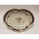 A Derby porcelain dessert dish, circa 1775-82, heart form with central urn,