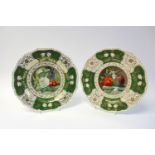 A pair of Derby Bloor dessert plates, circa 1830, attributed to Edwin Steele,