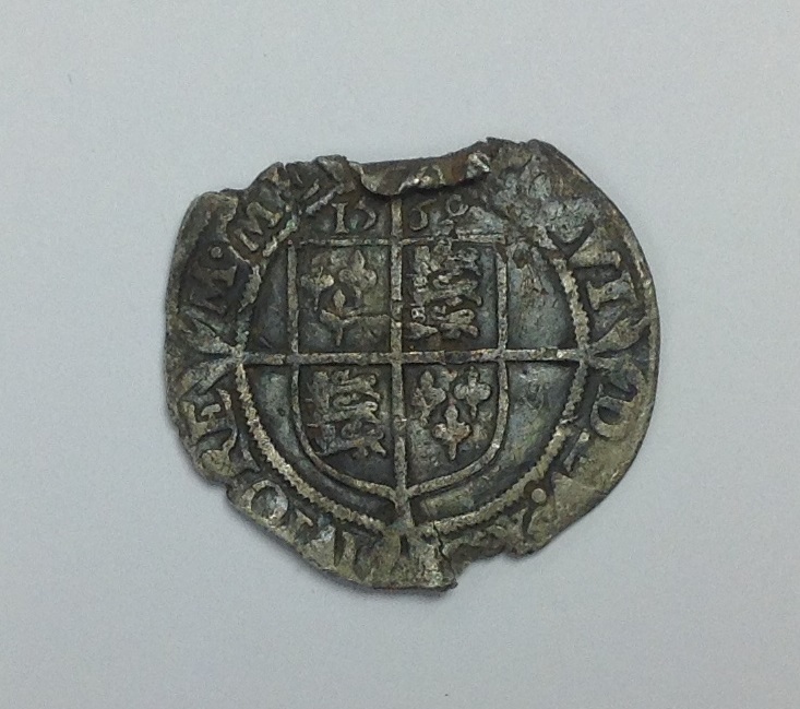 Silver Sixpence Elizabeth I 1569 Coronet initial mark. - Image 2 of 2
