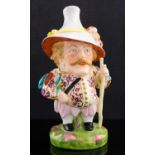 A Royal Crown Derby Mansion House Dwarf, circa 1880s, modelled with a staff,