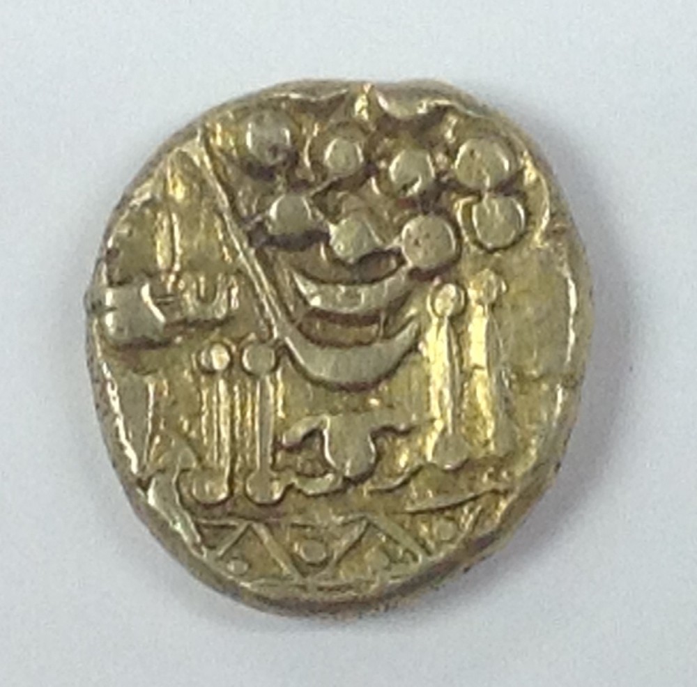 Chute/Cheriton Transitional Type Gold Belgae Stater, degraded head of Apollo to to obverse,