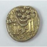 Chute/Cheriton Transitional Type Gold Belgae Stater, degraded head of Apollo to to obverse,